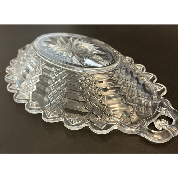 Bryce Bros. | EAPG | Maltese | Jacob’s Ladder Relish Dish | Exc Cond | 1880s - Picture 7 of 8